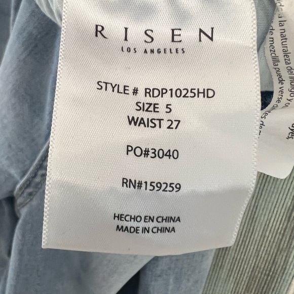 RISEN High Rise Crop Wide Fray Hem Jeans- 27 - Picture 11 of 12